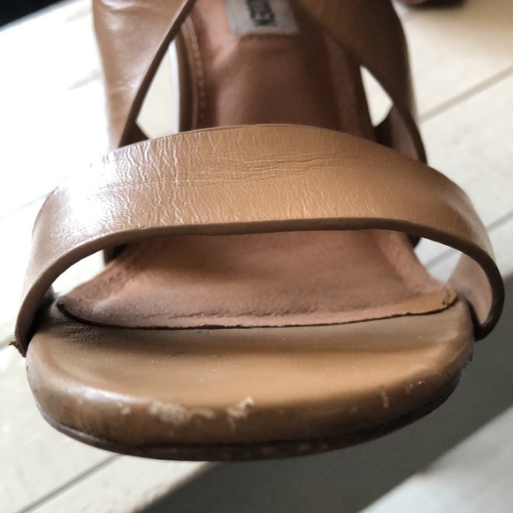 Steve Madden Tan Leather Sandals SZ 6 - Picture 10 of 13
